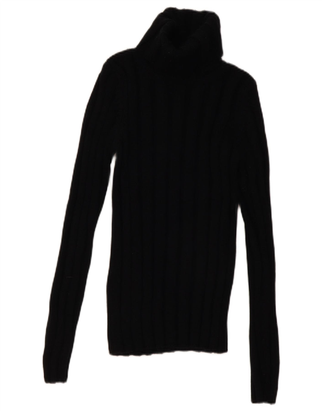 Hugo Boss Dame Roll Neck Jumper Sweater UK 8 Small Black Wool