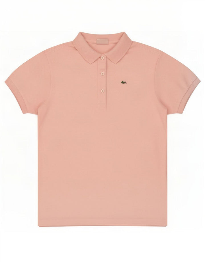 Lacoste Dame Polo Shirt Størrelse 38 Medium Pink Bomuld