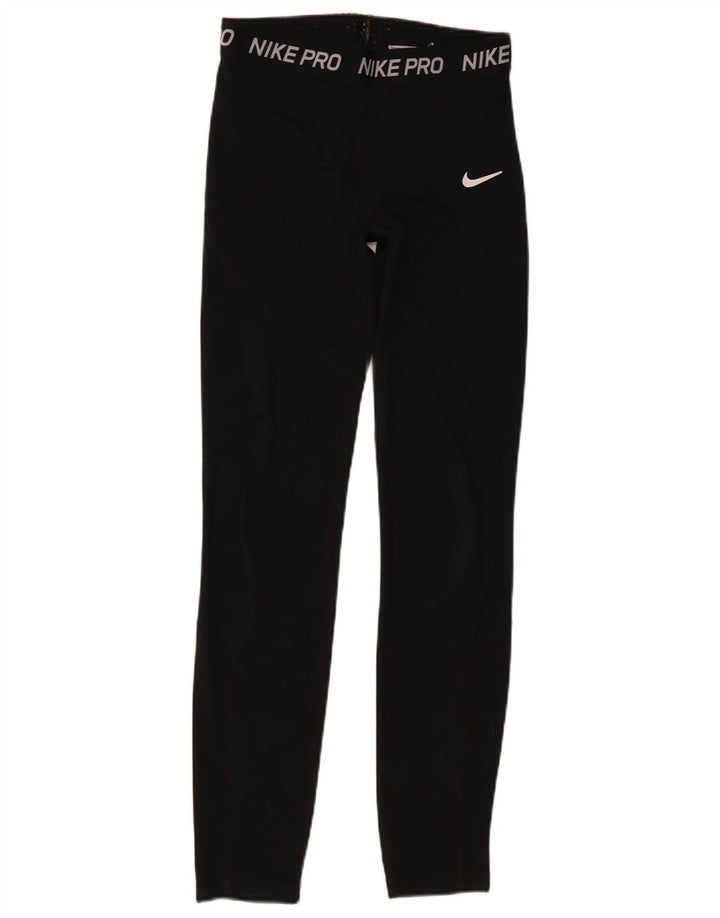 Nike Dame Grafiske Leggings UK 18 XL Sort Polyester