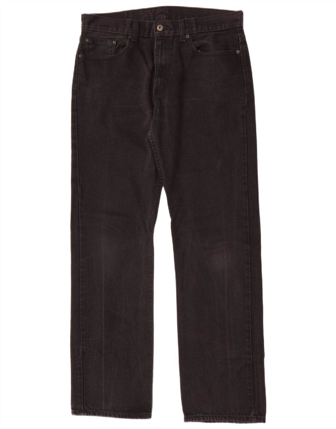 Levi's Straight Jeans til mænd W34 L34 Sort bomuld