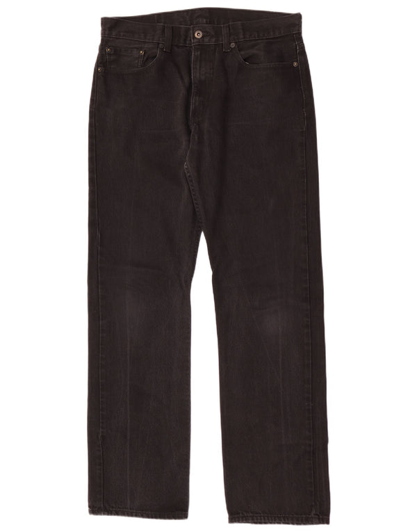 Levi's Straight Jeans til mænd W34 L34 Sort bomuld