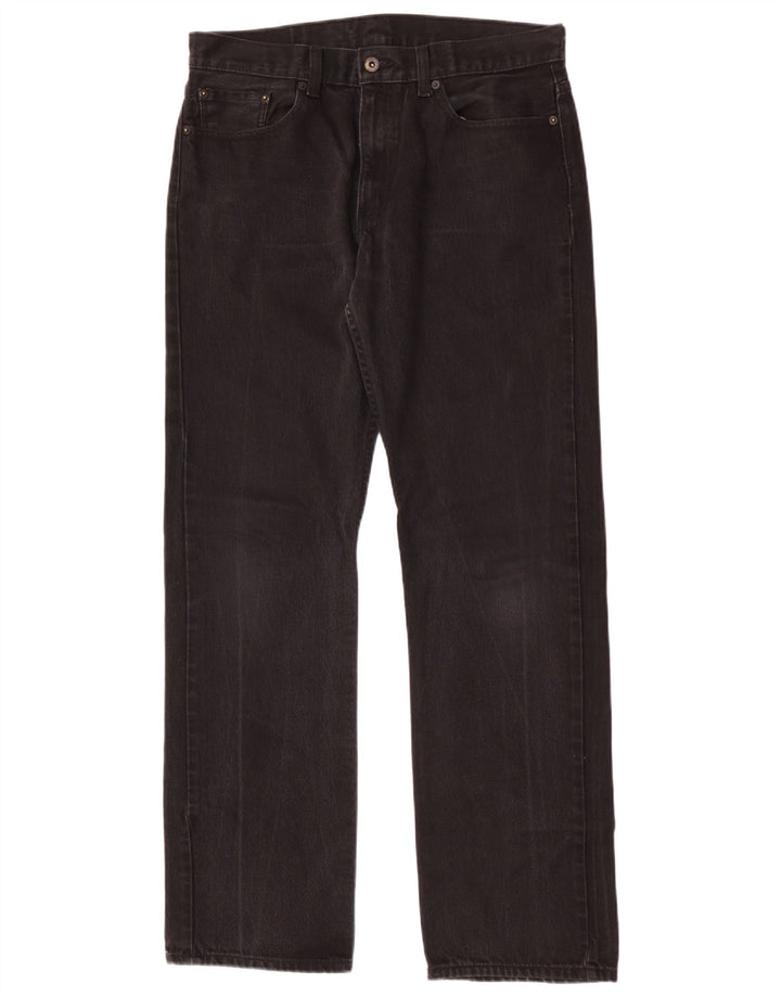 Levi's Straight Jeans til mænd W34 L34 Sort bomuld