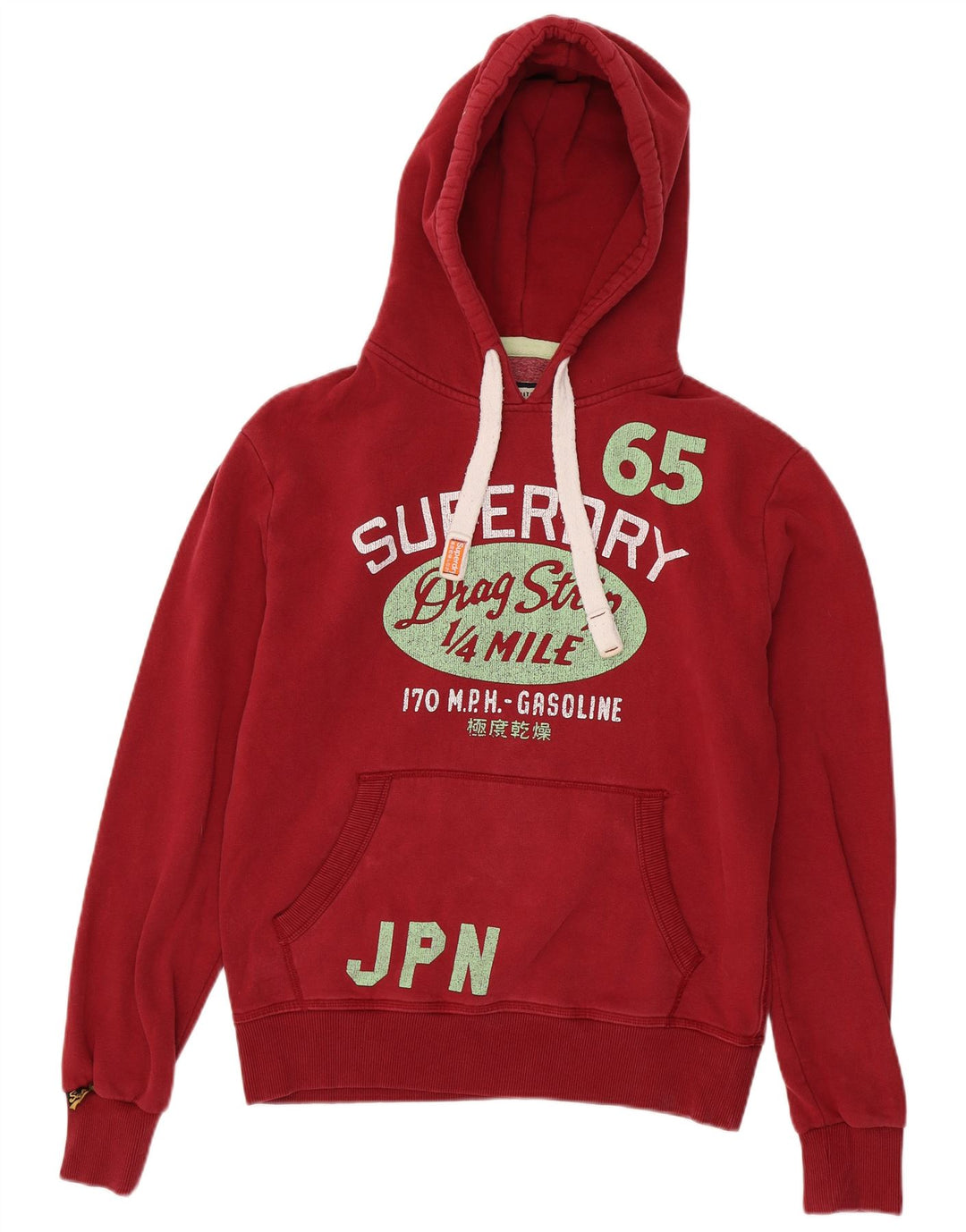 Superdry Grafisk hættetrøje til mænd Medium rød bomuld