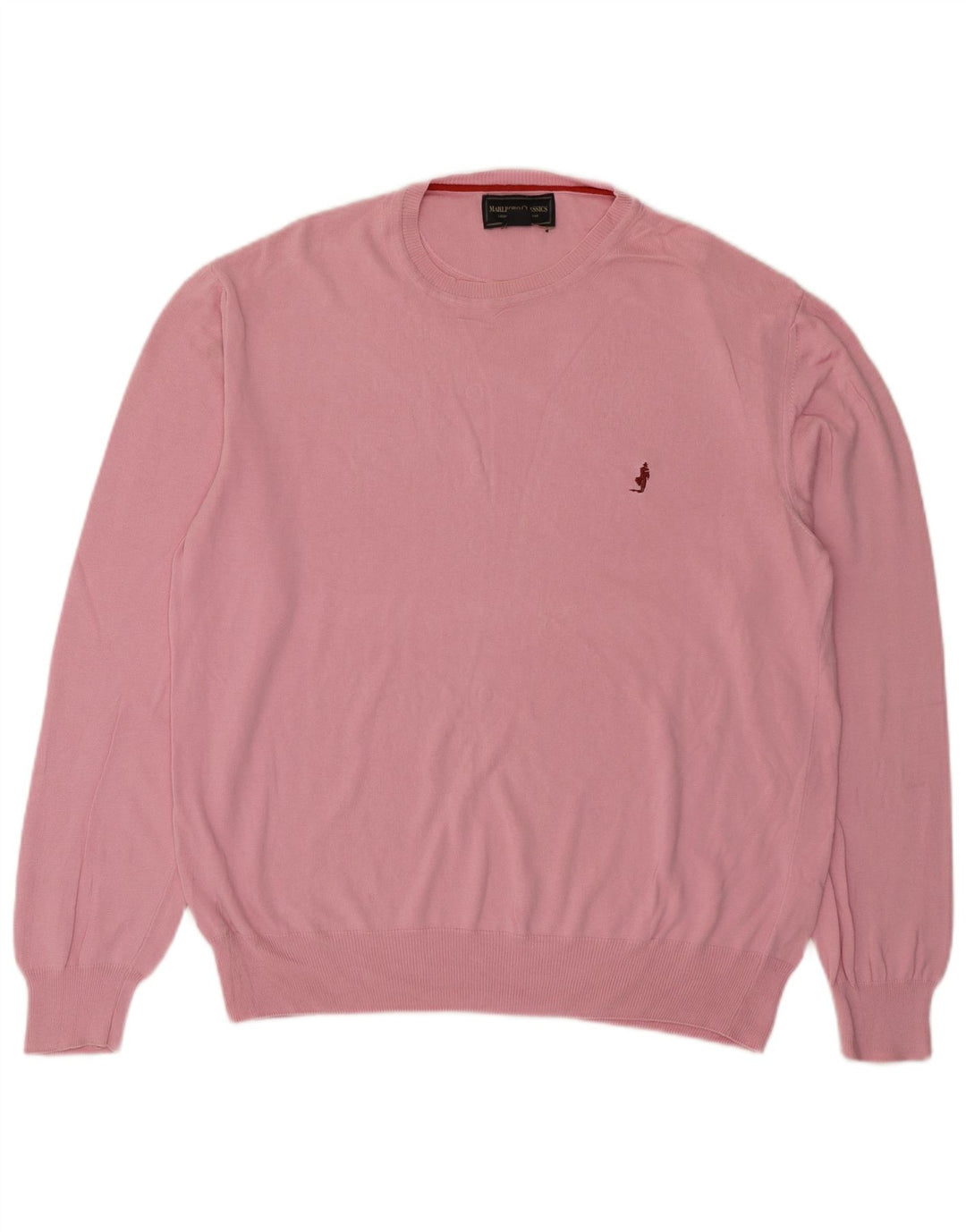 Marlboro Classics Herre Crew Neck Jumper Sweater 2XL Pink Bomuld