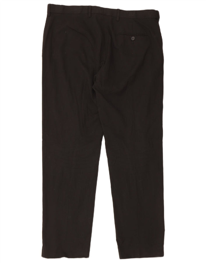 Marks & Spencer Herre Lige Regular Fit Suit Bukser W36 L31 Sort