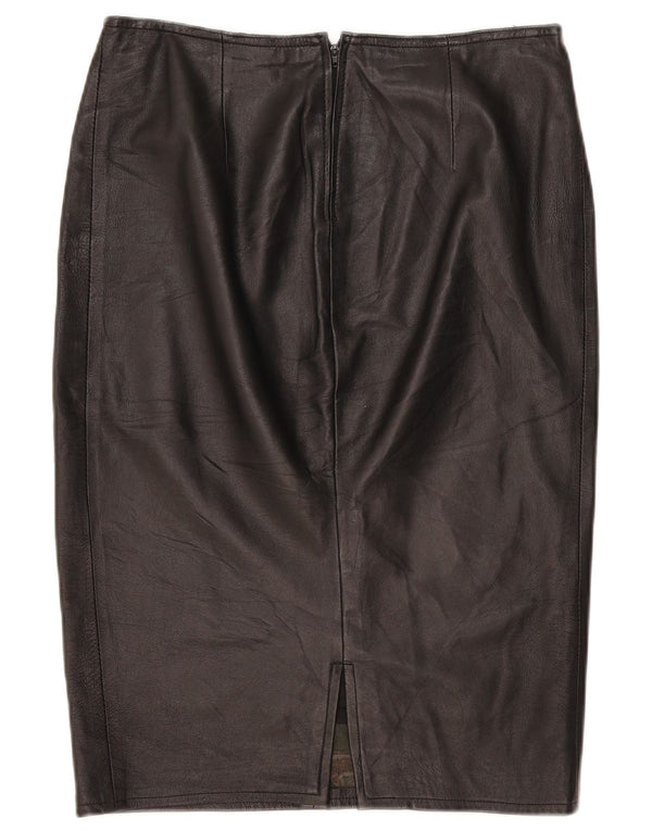 Vintage lædernederdel til kvinder W32 Large Black