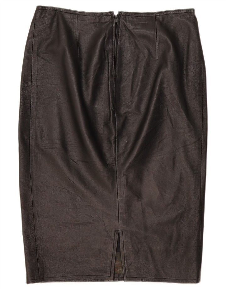 Vintage lædernederdel til kvinder W32 Large Black
