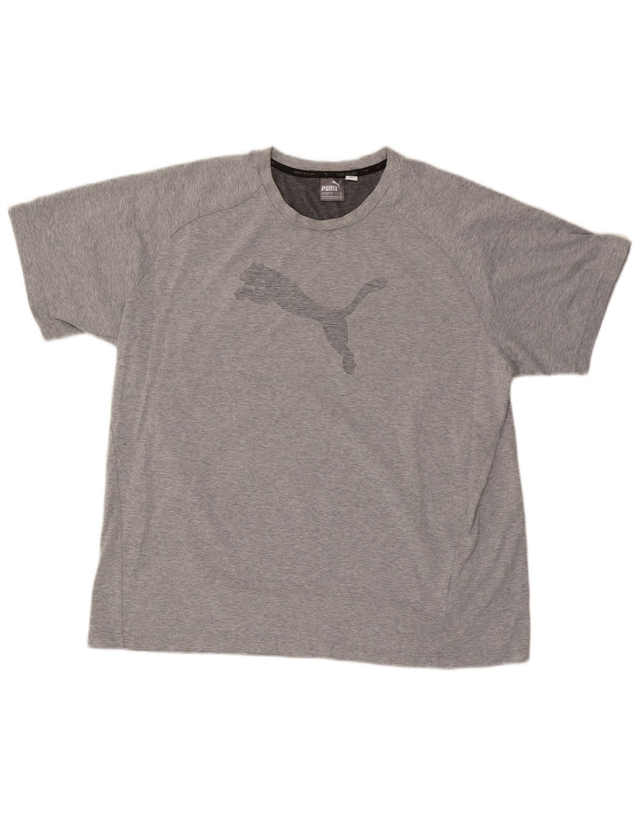 PUMA Herre grafisk T-shirt Top 2XL Grå Bomuld
