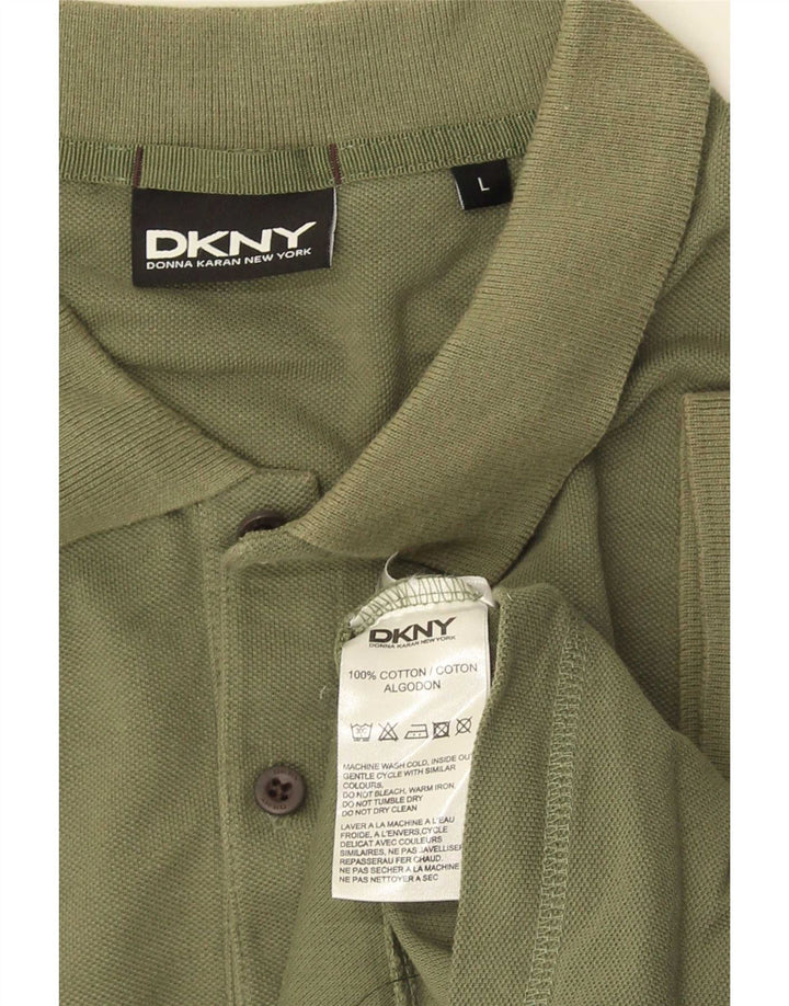 Dkny Herre Polo Shirt Stor Khaki Bomuld