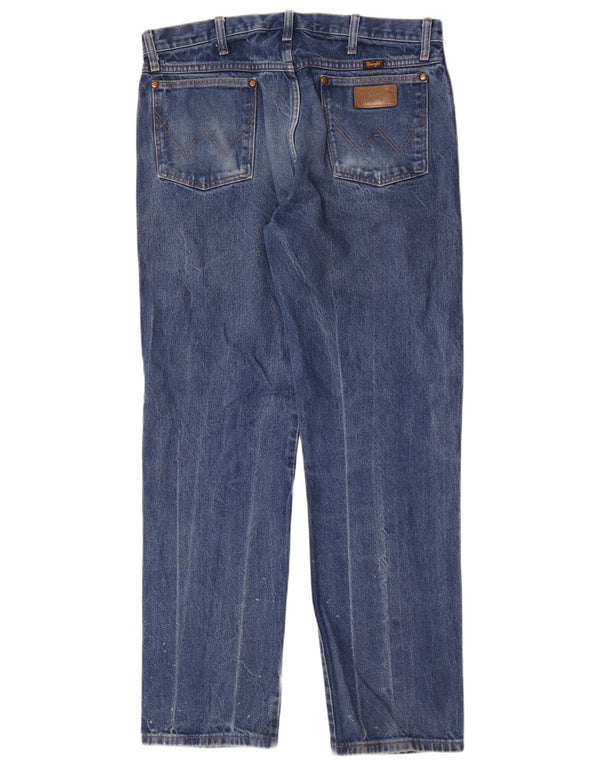Wrangler Straight Jeans til mænd W36 L32 blå bomuld