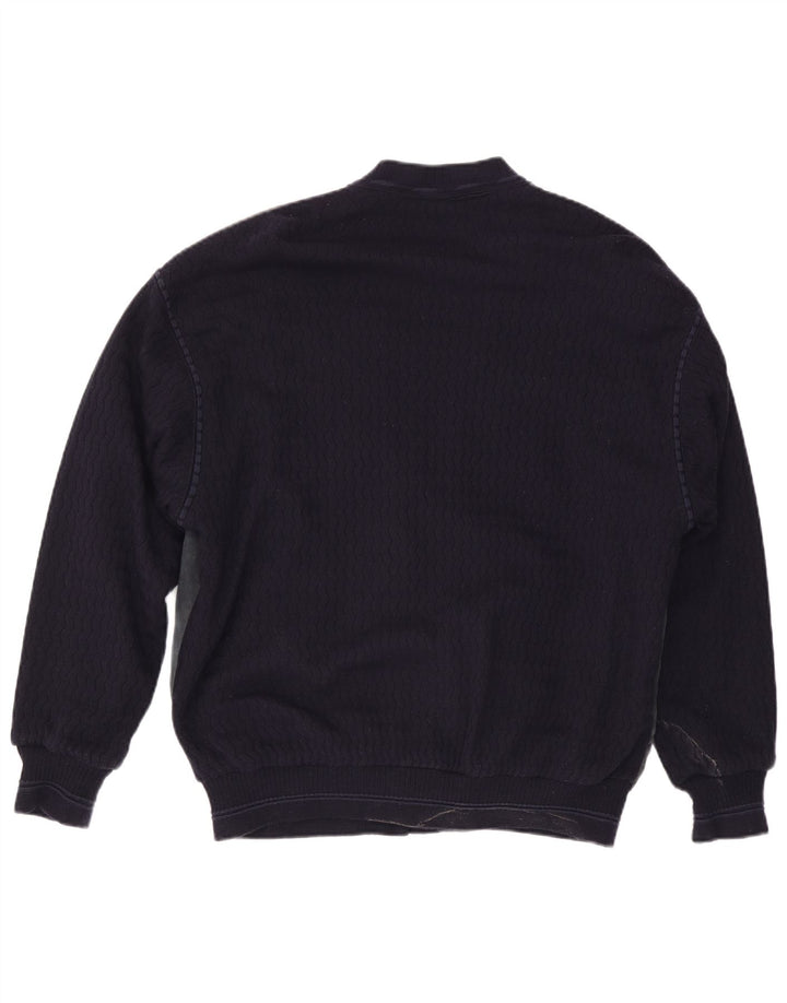 WESTBURY Herre cardigan sweater XL Marineblå Colourblock Akryl