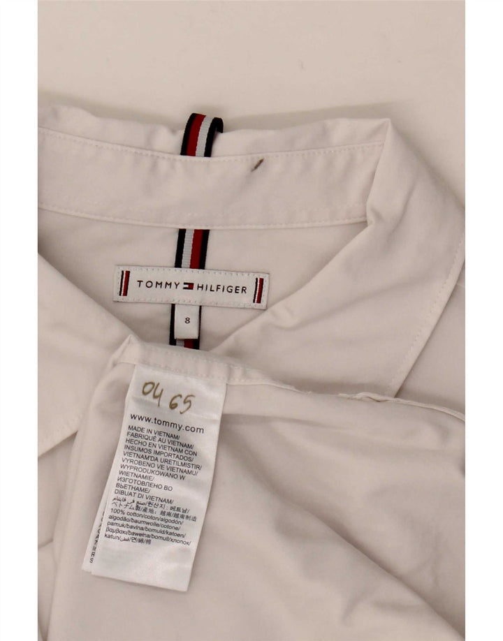 Tommy Hilfiger Dameskjorte US 8 Medium Hvid Bomuld