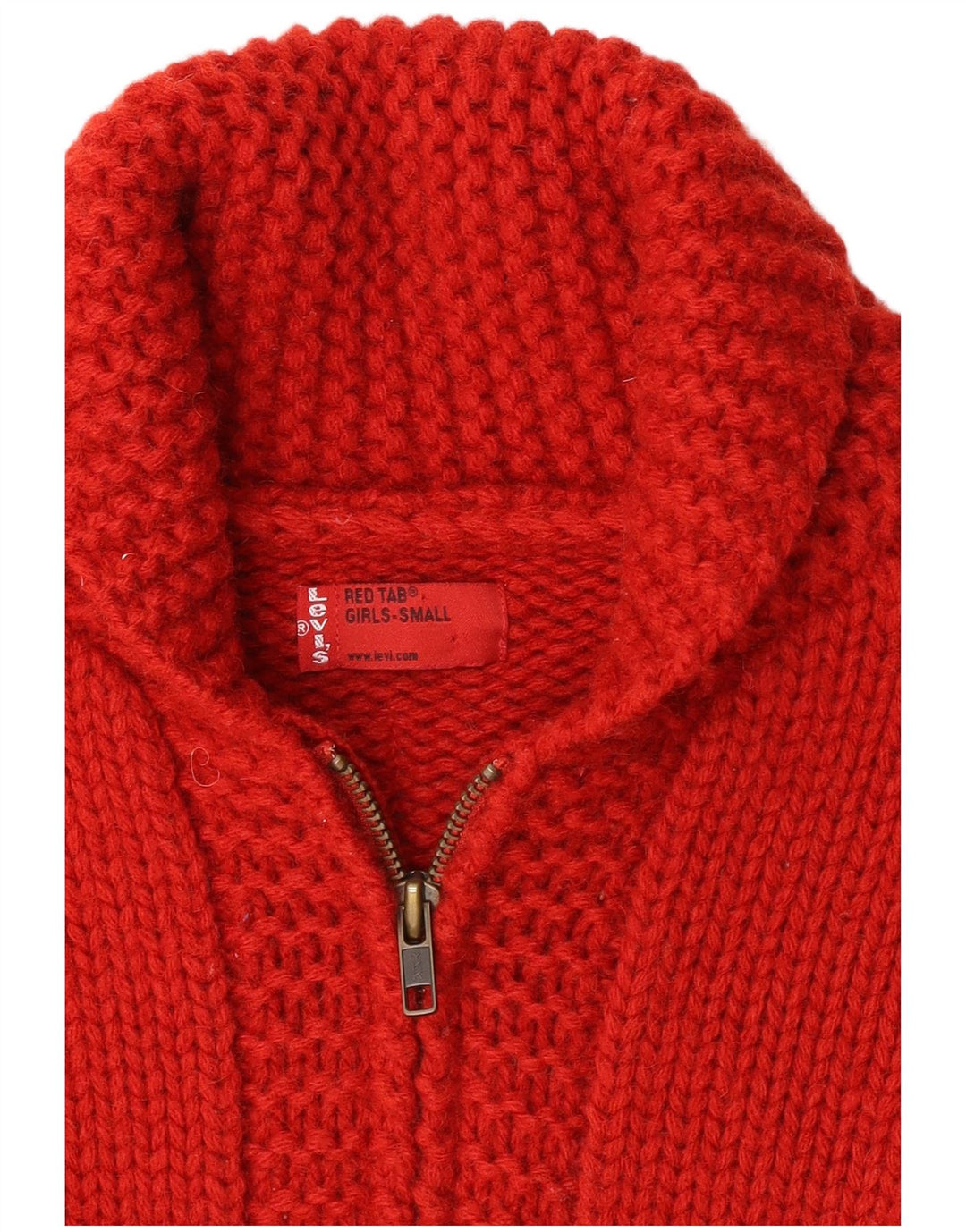 LEVI'S piger grafisk cardigan sweater 10-11 år Lille rød uld