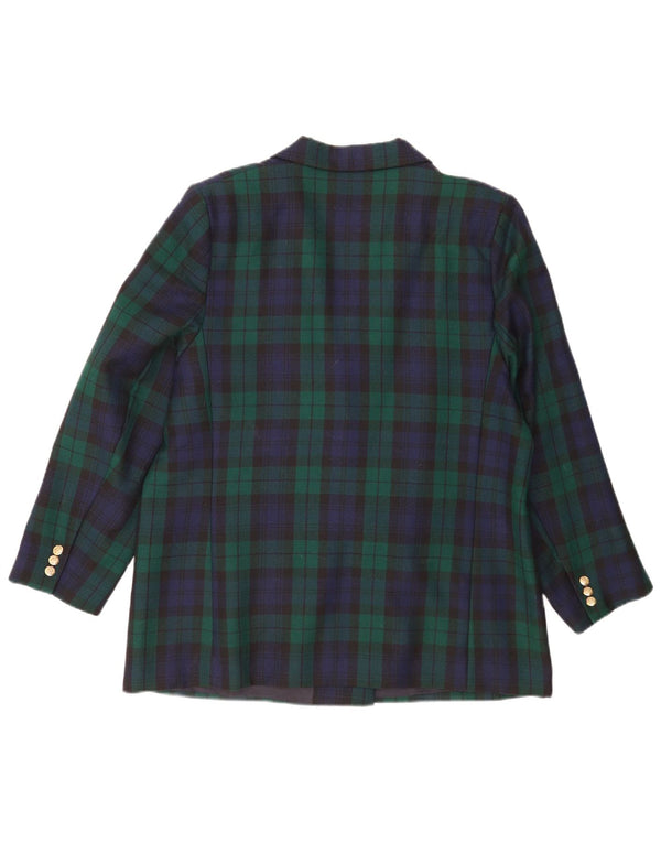 Marks & Spencer Herre Double Breasted Blazer Jacket UK 44 2XL Grøn ternet