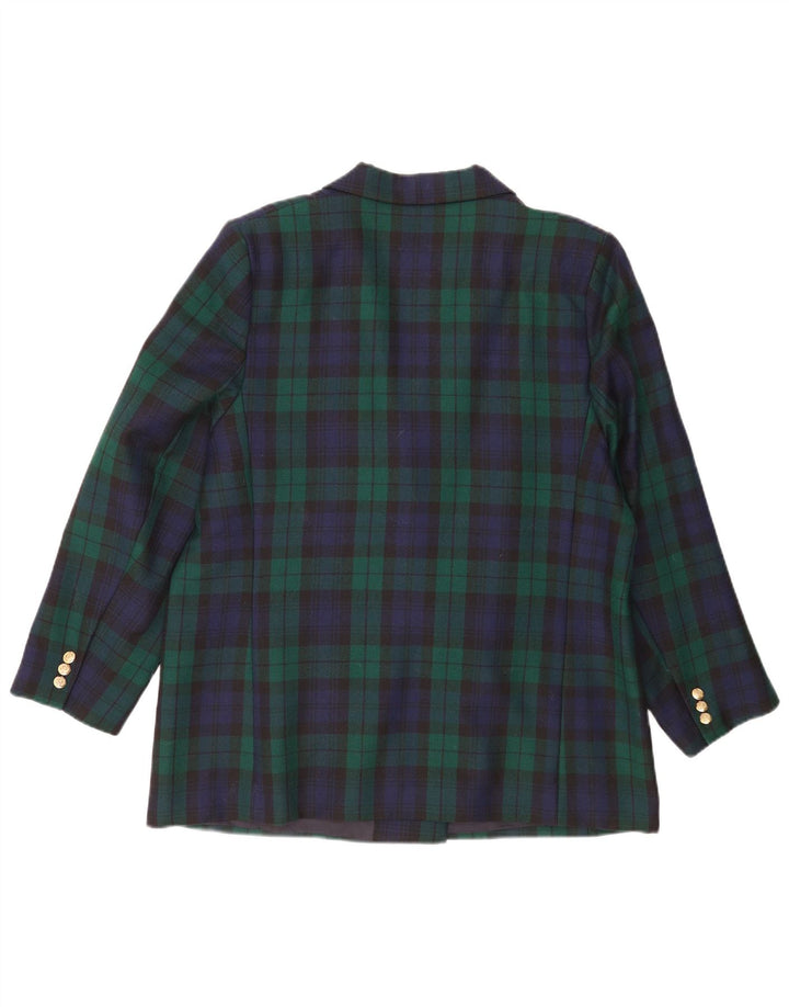 Marks & Spencer Herre Double Breasted Blazer Jacket UK 44 2XL Grøn ternet