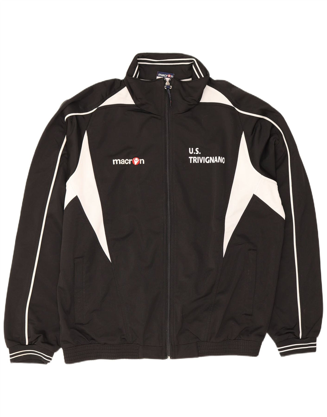 Macron Herre grafisk træningsdragt Topjakke Stor Sort Colourblock Polyester