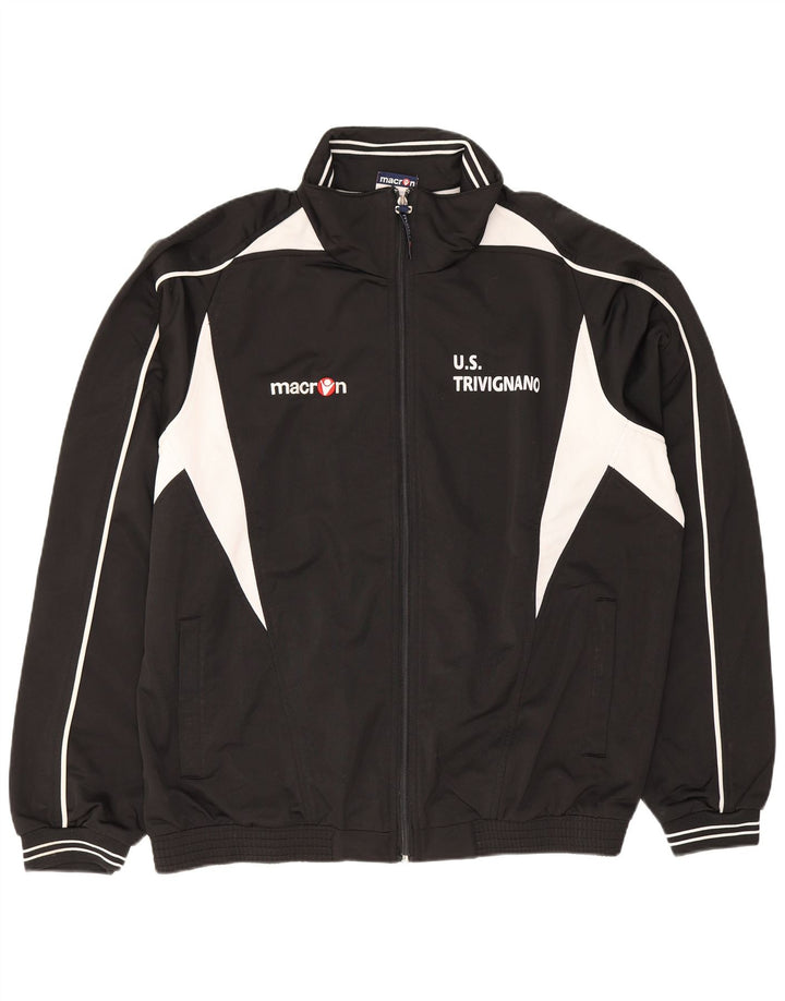 Macron Herre grafisk træningsdragt Topjakke Stor Sort Colourblock Polyester