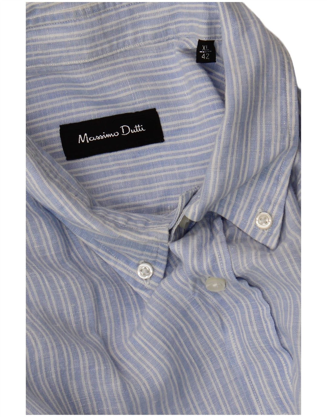 Massimo Dutti Herreskjorte XL Blå nålestribet