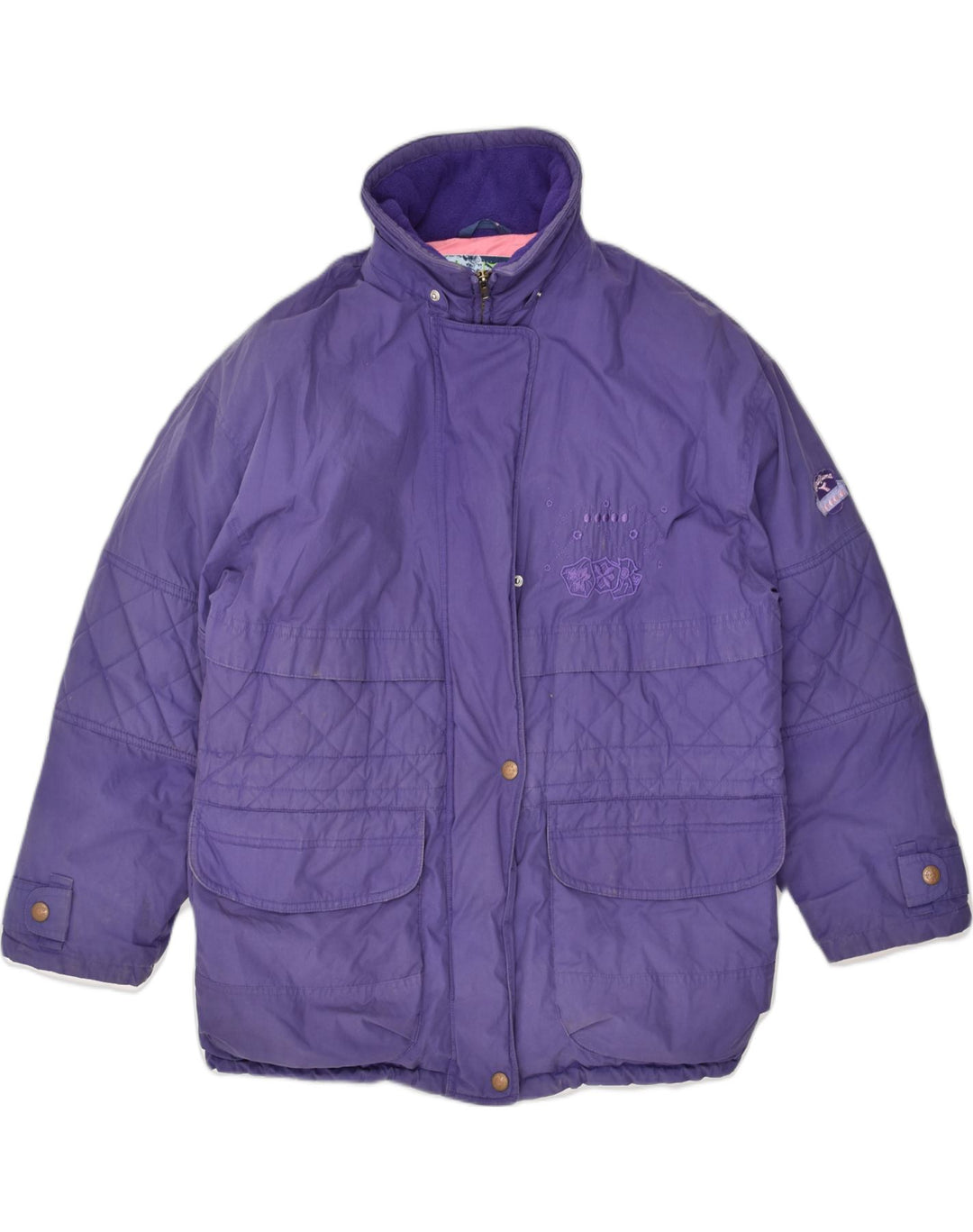 DIADORA Womens Windbreaker Jacket UK 10 Small Purple Polyester | Vintage Diadora | Thrift | Second-Hand Diadora | Used Clothing | Messina Hembry 