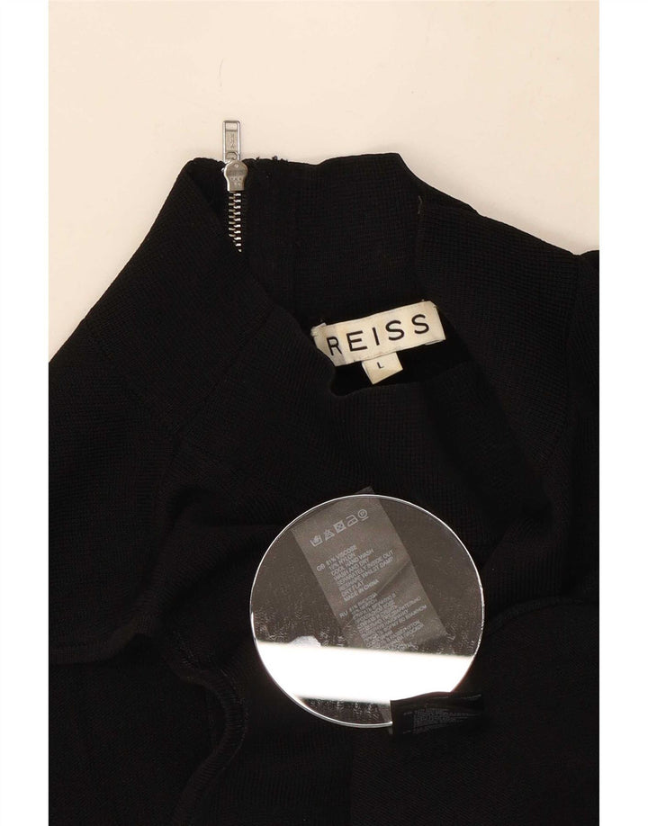 Reiss Damevest Top UK 14 Large Black Viscose