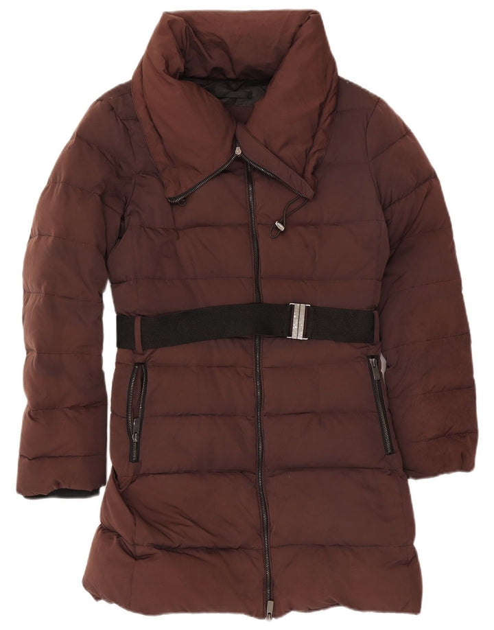 Zara Dame Polstret Frakke UK 16 Large Brown