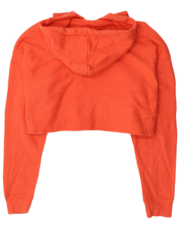 CHAMPION Womens Reverse Weave Oversized hættetrøje Jumper UK 16 Large Orange