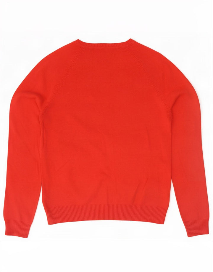 Zara Dame V-hals sweater UK 10 Lille Rød