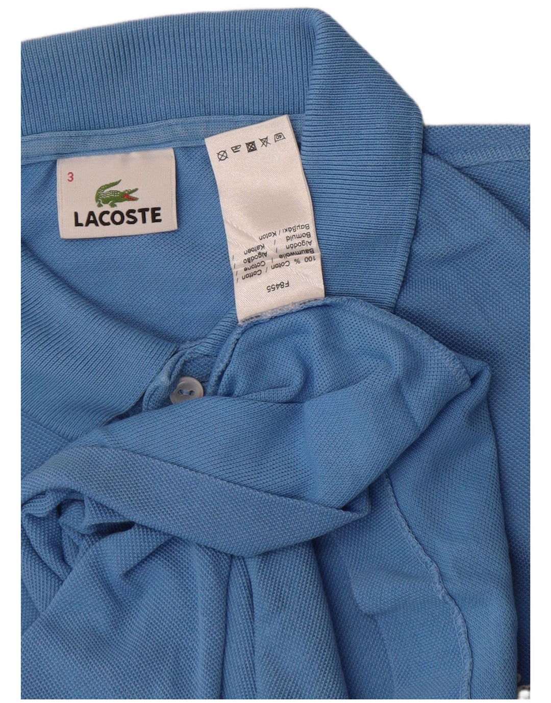 Lacoste herre poloskjorte str. 3 Lille blå bomuld