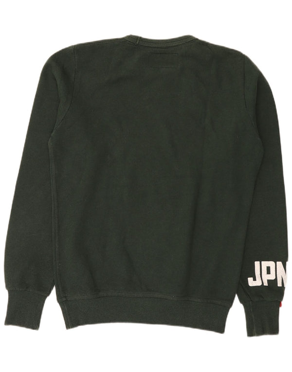 Superdry grafisk sweatshirt til mænd mellem grøn bomuld