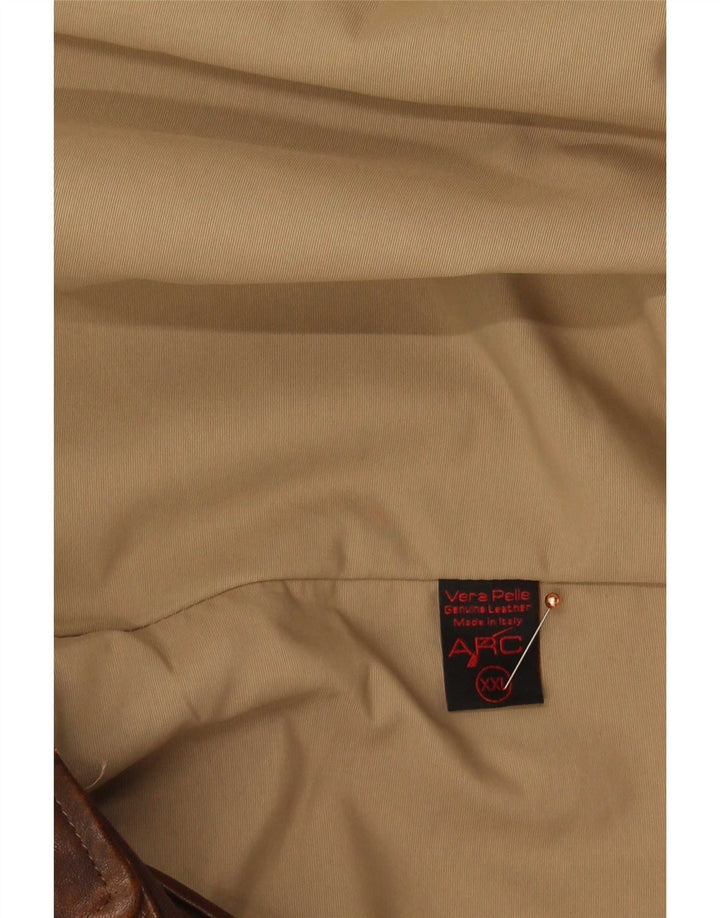Vintage dame læderjakke UK 20 2XL Brun