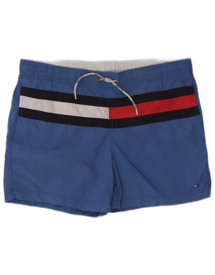 Tommy Hilfiger Badeshorts til mænd Small Blue Colourblock Nylon