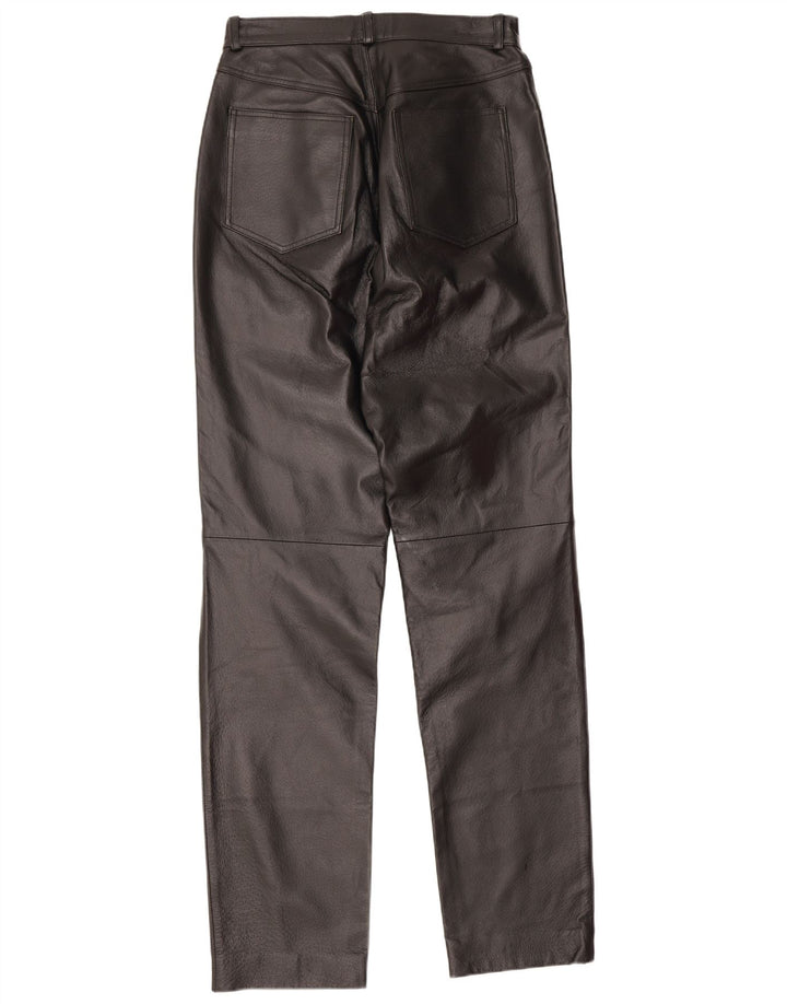 Avitano Dame Slim Læderbukser EU 38 Medium W26 L33 Sort