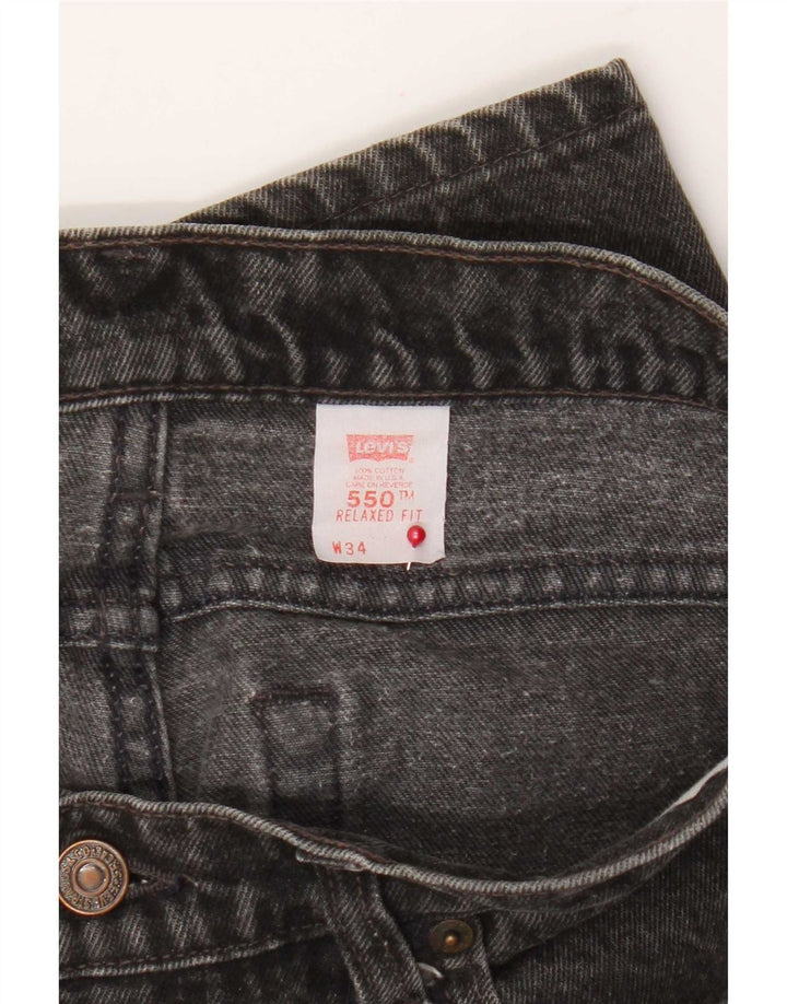 Levi's Herre 550 denimshorts med afslappet pasform W34 Stor grå bomuld