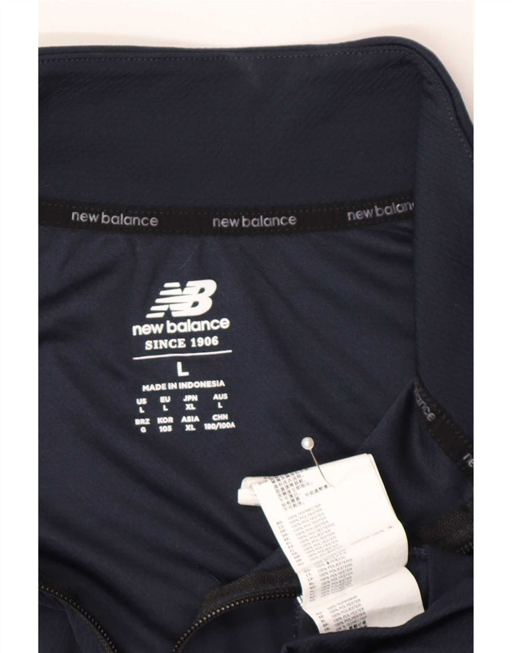 New Balance Herre træningsdragt Topjakke Stor Marineblå Polyester Sports