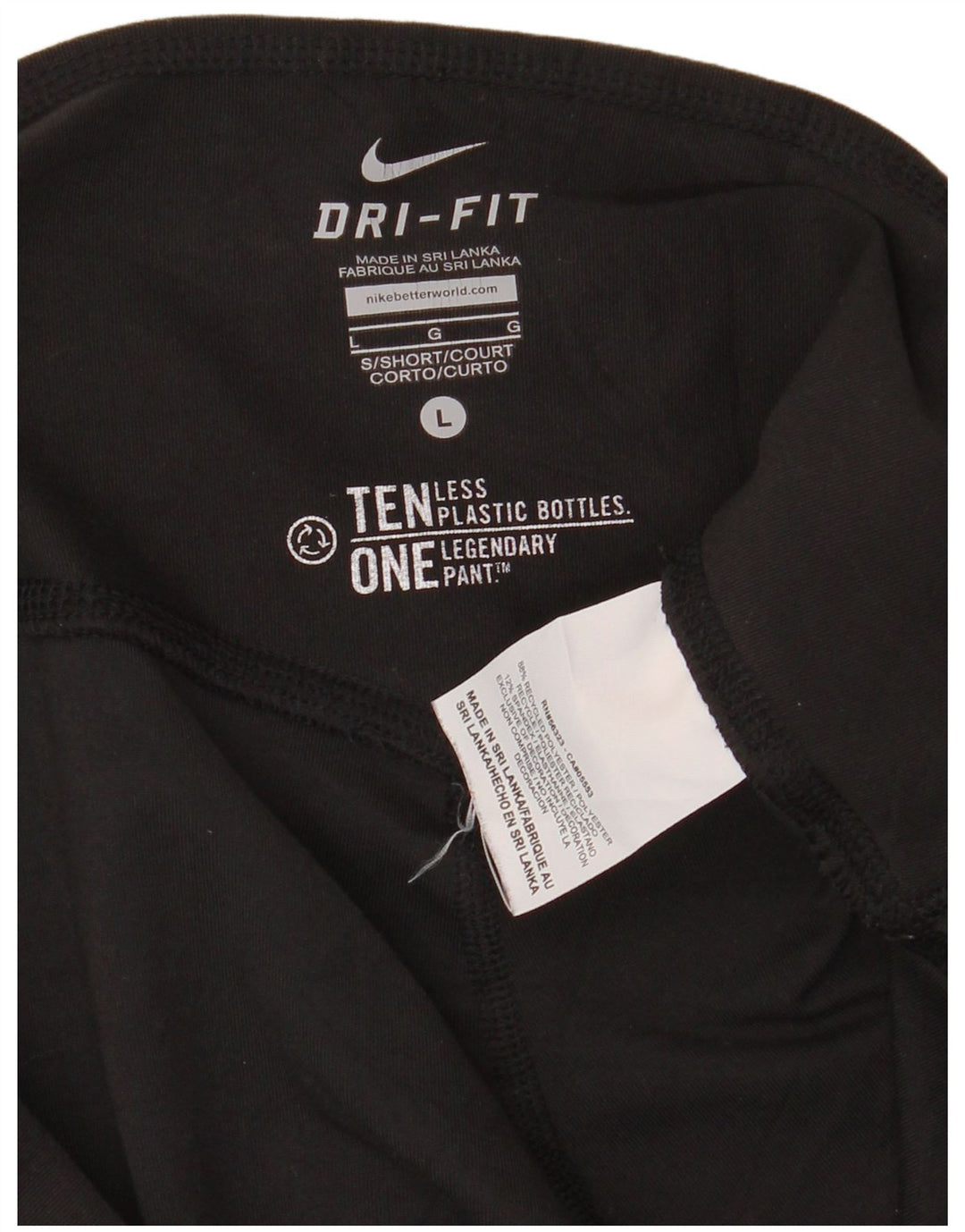 NIKE Dri Fit træningsdragtsbukser til kvinder UK 16 Stor sort polyester