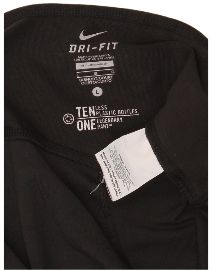 NIKE Dri Fit træningsdragtsbukser til kvinder UK 16 Stor sort polyester