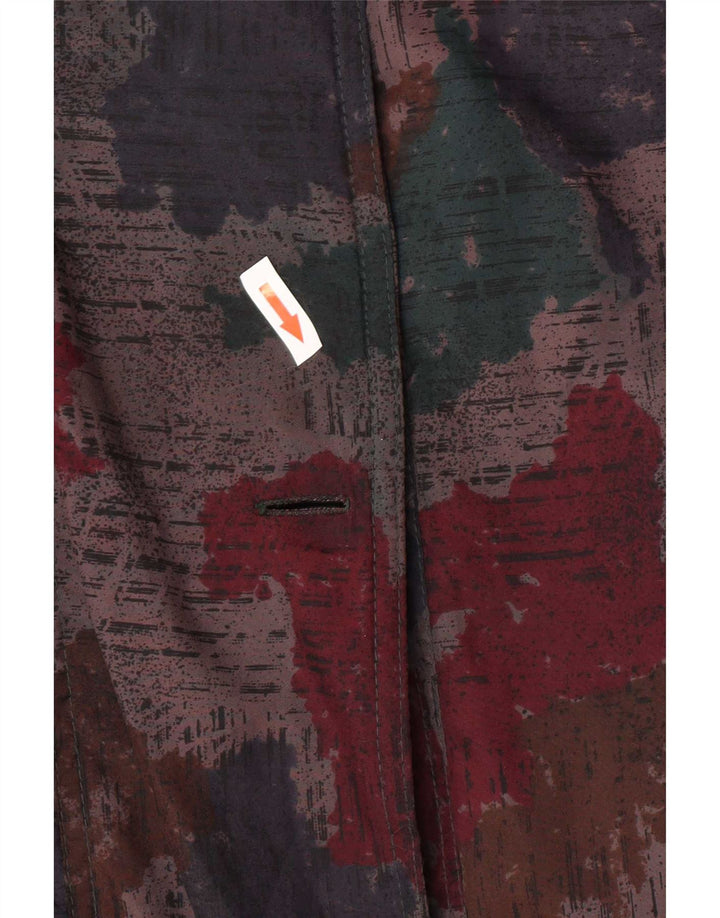 Vintage kvinders abstrakt mønster vindjakke UK 24 4XL Multifarvet