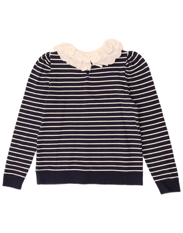 Boden Dame Sweatshirt Jumper UK 10 Small Marineblå Stribet Bomuld
