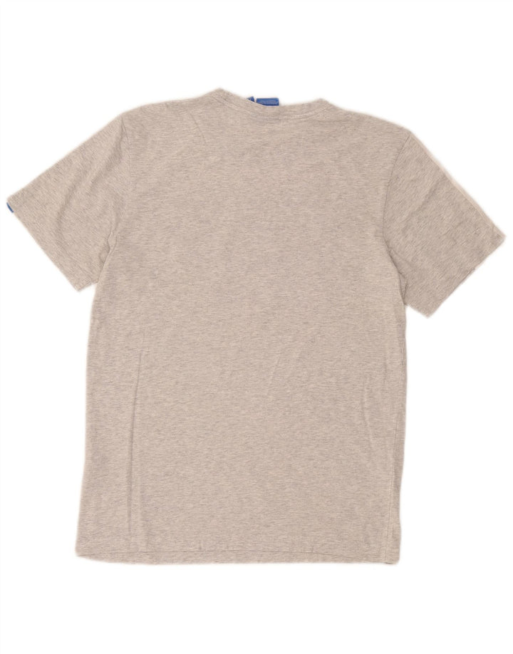 Adidas Herre Grafisk T-Shirt Top Lille Grå Colourblock Bomuld