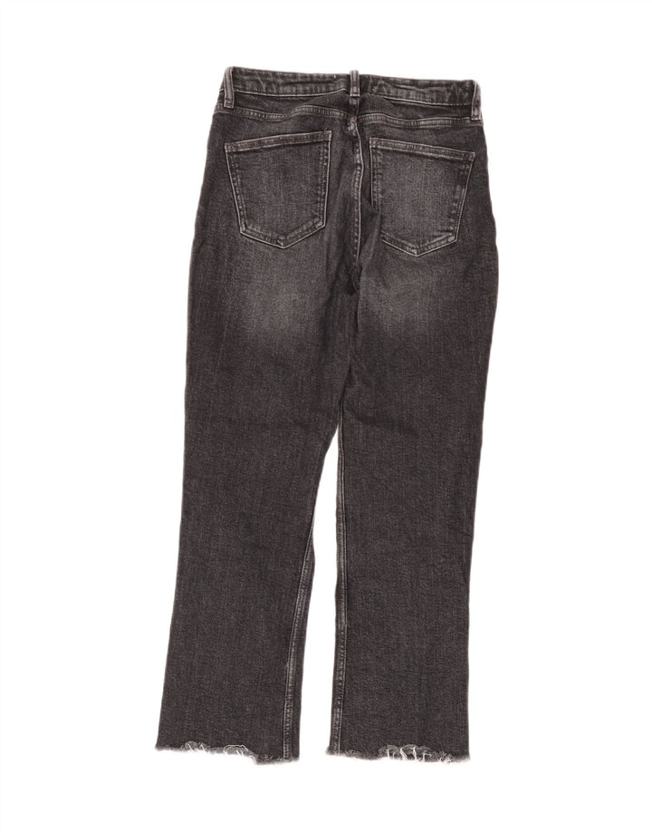 Zara Dame Cropped Jeans EU 36 XS W28 L25 Grå