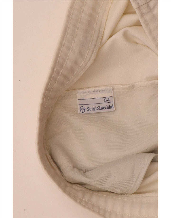 Sergio Tacchini Herre grafiske sportsshorts IT 54 XL Hvid Polyester