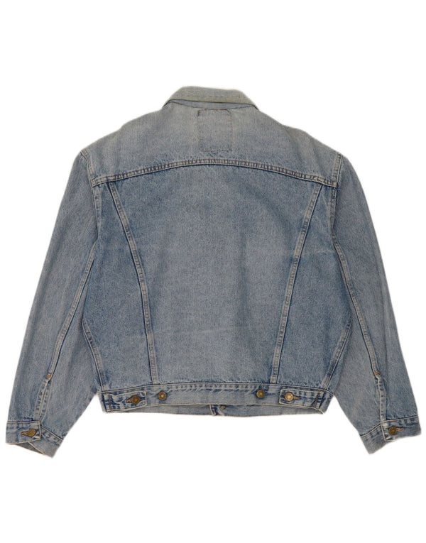 Carrera Herre Distressed Denim Jacket UK 36 Small Blue Cotton
