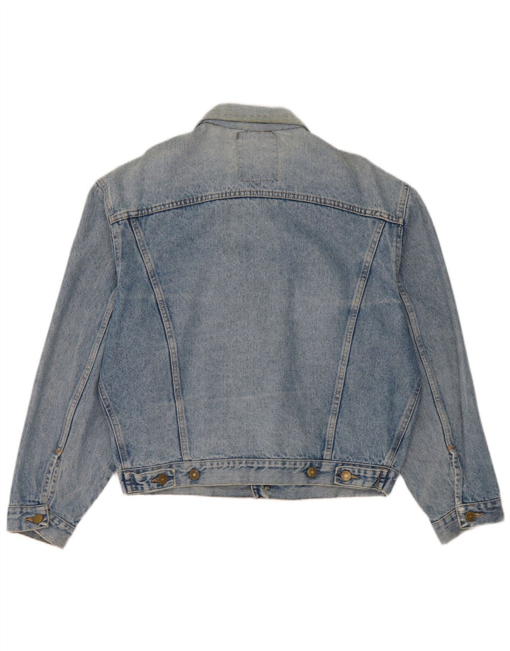 Carrera Herre Distressed Denim Jacket UK 36 Small Blue Cotton