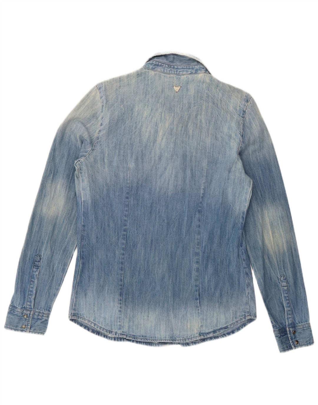 Guess Dame Oversized Denim Shirt UK 6 XS Blue Cotton