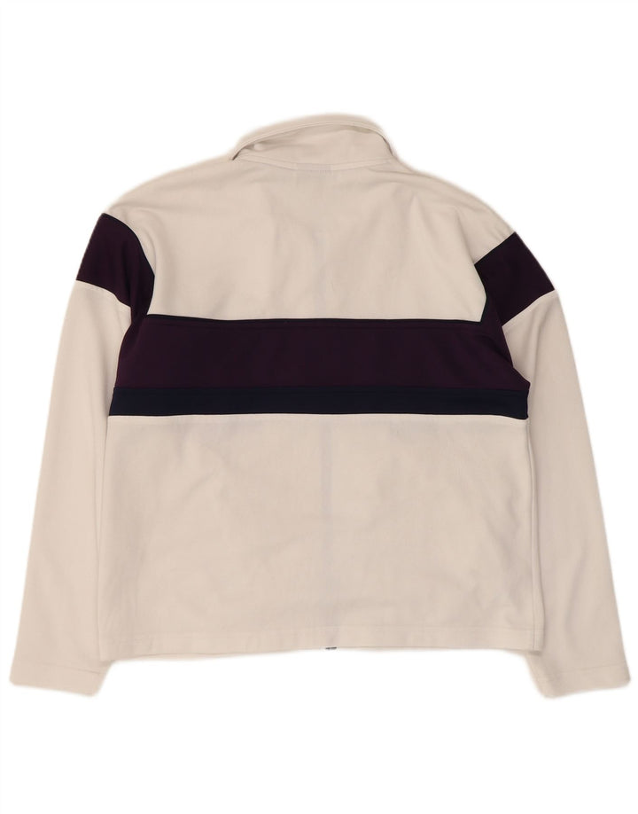 Asics Womens Oversized træningsdragt Topjakke UK 10 Small White Colourblock