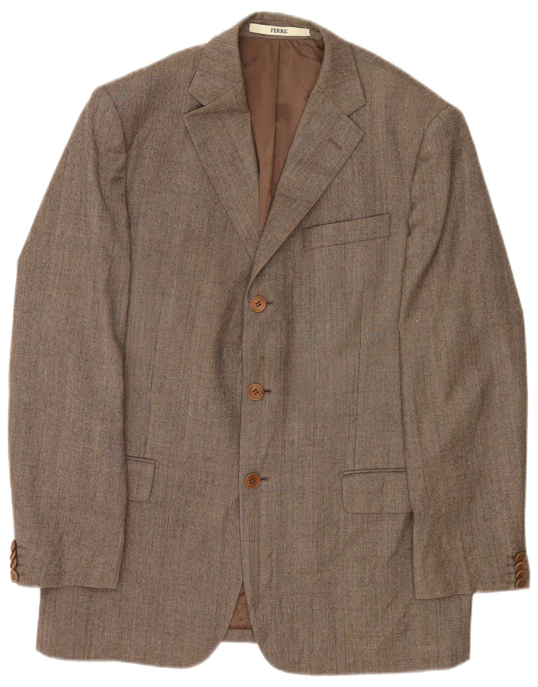 Ferre Herre Ittierre 3 knap Biker Jacket IT 50 Stor brun ternet