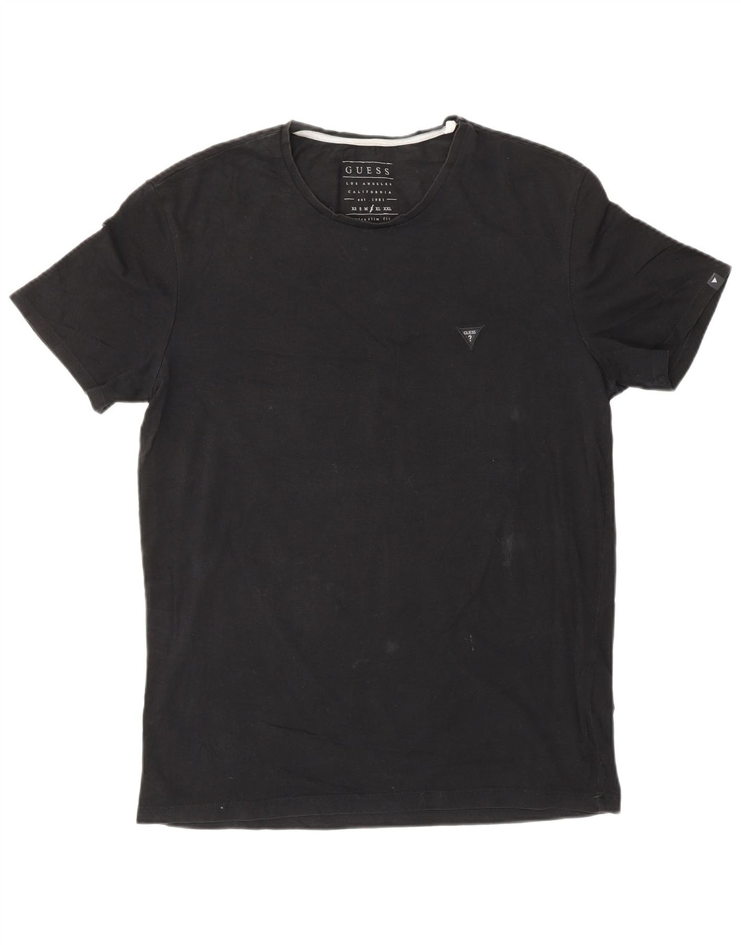 Guess Herre T-Shirt Top Stor Sort Bomuld