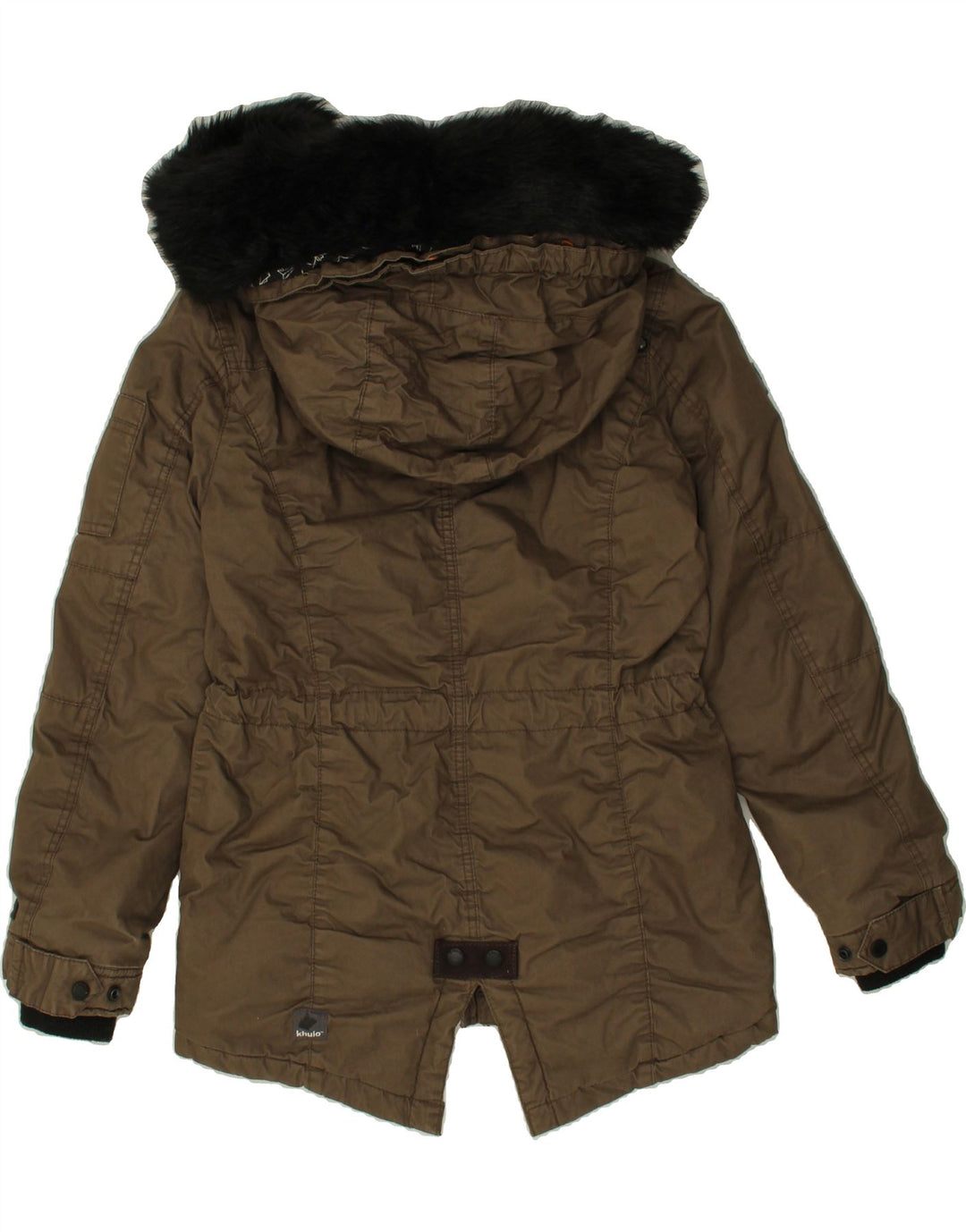 KHUJO Womens Parka Jacket UK 10 Small Brown Cotton Vintage KHUJO and Second-Hand KHUJO from Messina Hembry 