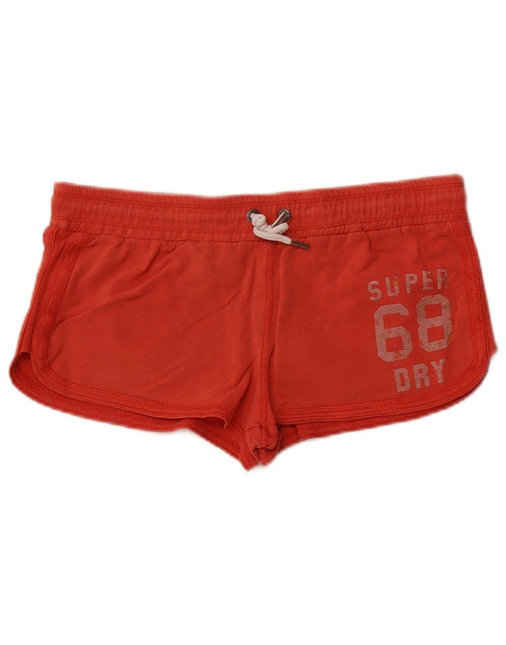Superdry Graphic Sports Shorts til kvinder UK 16 Large Orange Bomuld