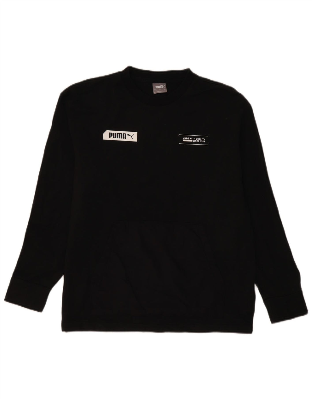 Puma Herre Grafisk Sweatshirt Jumper Lille sort bomuld